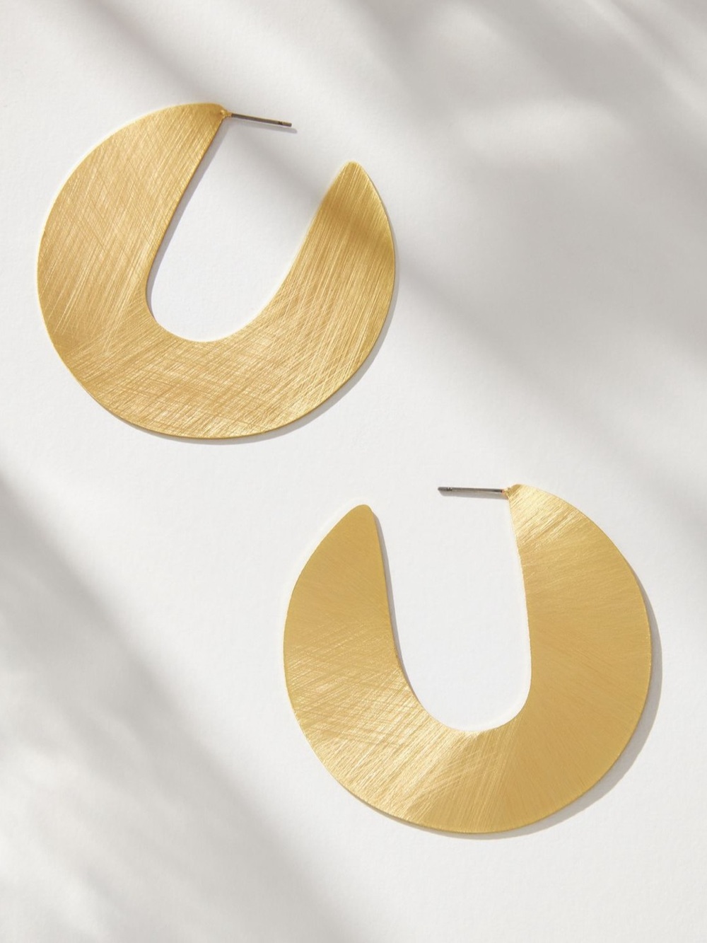 NWT Anthropologie Textured Hoop Statement Earrings - Picture 10 of 16
